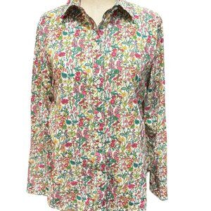 J.Crew Liberty Print Slim Fit Button Down Floral Shirt Size 8